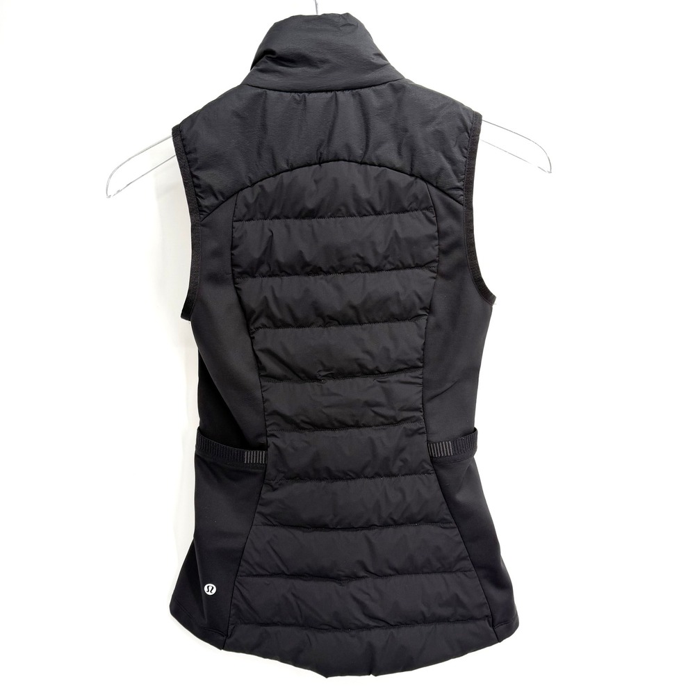 Lululemon Down For It All Vest Black Size 2 Running Puffer Quilted Vest - Picture 5 of 9
